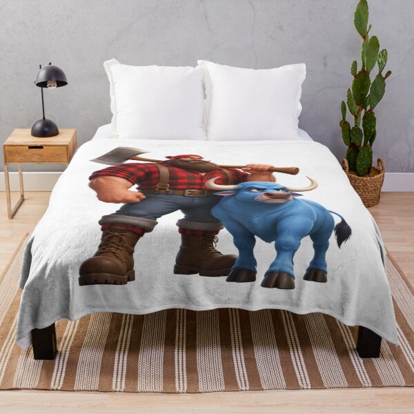Item preview, Paul Bunyan Giant Lumberjack Blue Ox Art designed and sold by M. Mamdouh Artworks.
