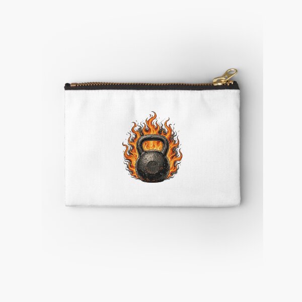 Item preview, Kettlebell with Flames Gym Illustration designed and sold by Nichely.