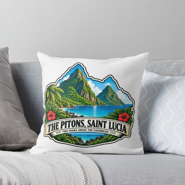 Item preview, The Pitons, Saint Lucia Caribbean Travel Island Destination designed and sold by SEEM-drawing.
