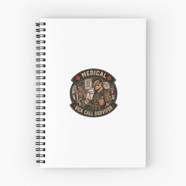 Item preview, Medical Sick Call Survivor Military Humor designed and sold by Uncle Bassy's Military Gear.
