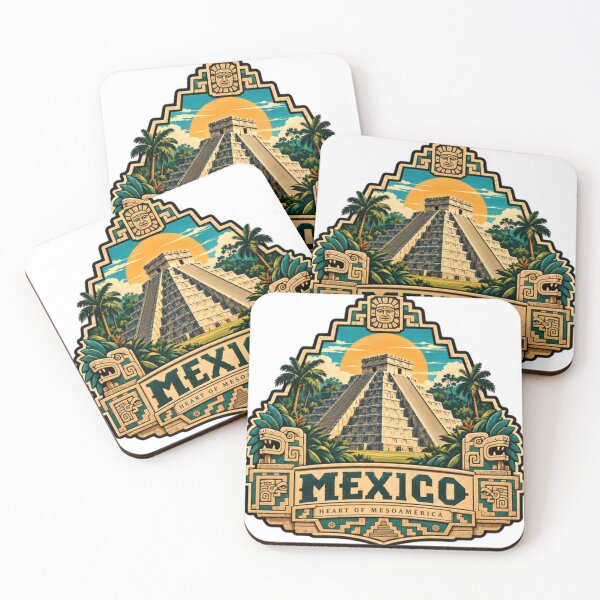 Item preview, Mexico Heart Of Mesoamerica Mayan Pyramid Culture Travel Souvenir designed and sold by SEEM-drawing.