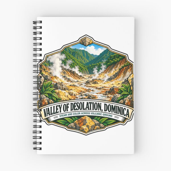 Item preview, Valley Of Desolation, Dominica Caribbean Island Travel Geothermal designed and sold by SEEM-drawing.