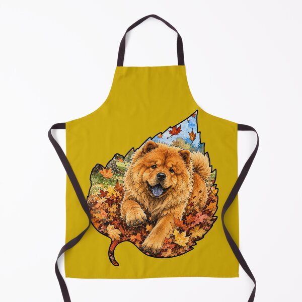 Item preview, Fall Chow Chow Dog Playing In Autumn Leaves designed and sold by Lion and Lamb Design.