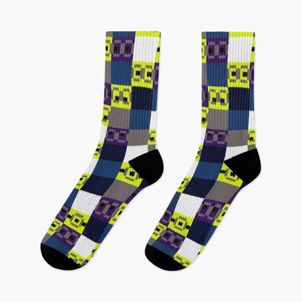 Item preview, Retro Pixel Checkered Knit Pattern Yellow Blue designed and sold by RomaRook.
