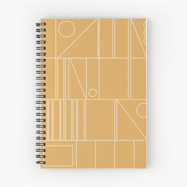 Item preview, Minimal Mid Century Modern Geometric Abstract Modtastic Linework in Warm Mustard Gold designed and sold by kierkegaard.