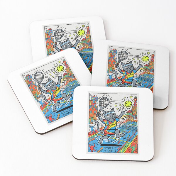Item preview, Russian Blue Street Tennis Coach designed and sold by PictoVibe.