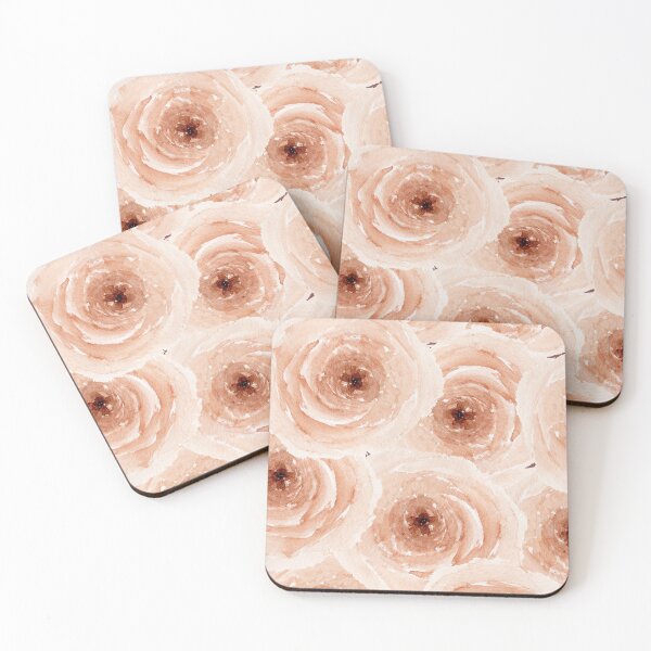 Item preview, Soft Peach Watercolor Roses: Delicate Terracotta Floral Pattern designed and sold by Kat Designs Store.
