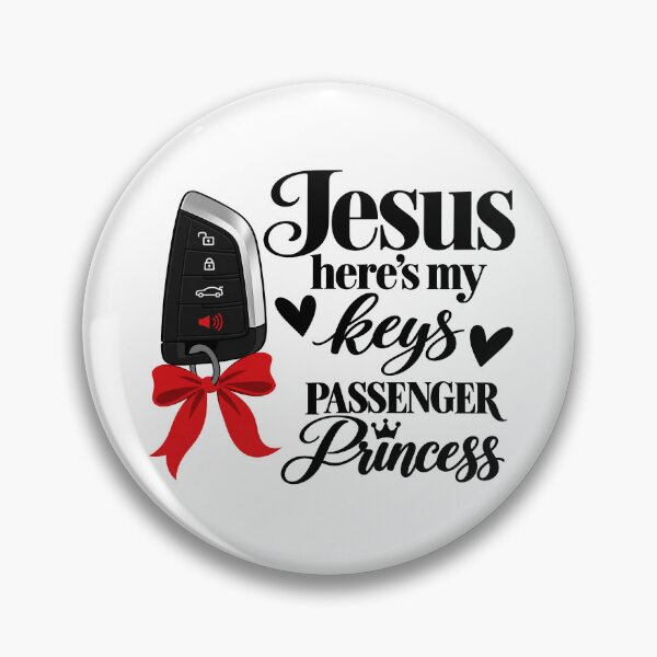 Item preview, jesus heres my keys passenger princess car designed and sold by OCD_JESSICA.