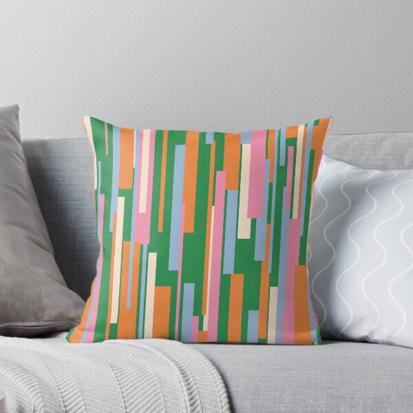Item preview, Colorful Mid Century Modern Abstract Geometric Wright Pattern Vertical in Green Orange Pink Powder Blue designed and sold by kierkegaard.