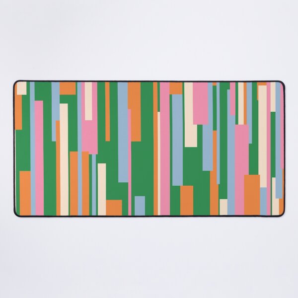 Item preview, Colorful Mid Century Modern Abstract Geometric Wright Pattern Vertical in Green Orange Pink Powder Blue designed and sold by kierkegaard.