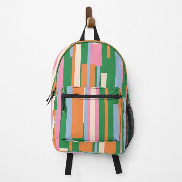 Item preview, Colorful Mid Century Modern Abstract Geometric Wright Pattern Vertical in Green Orange Pink Powder Blue designed and sold by kierkegaard.