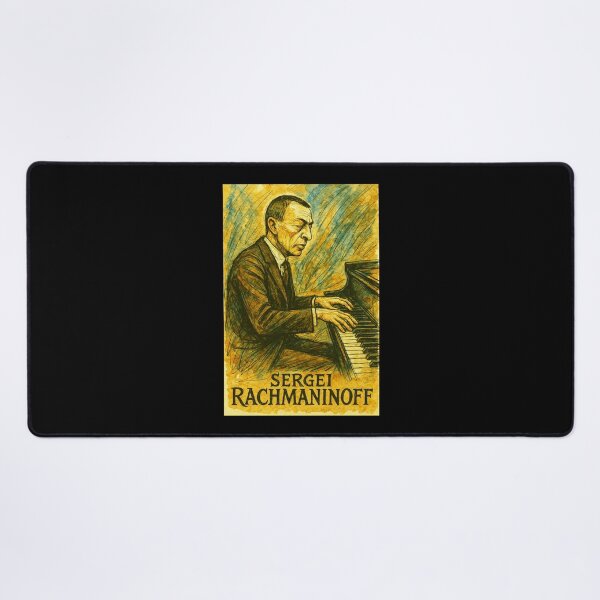 Item preview, Sergei Rachmaninoff Playing Piano designed and sold by Sarcastic designs.