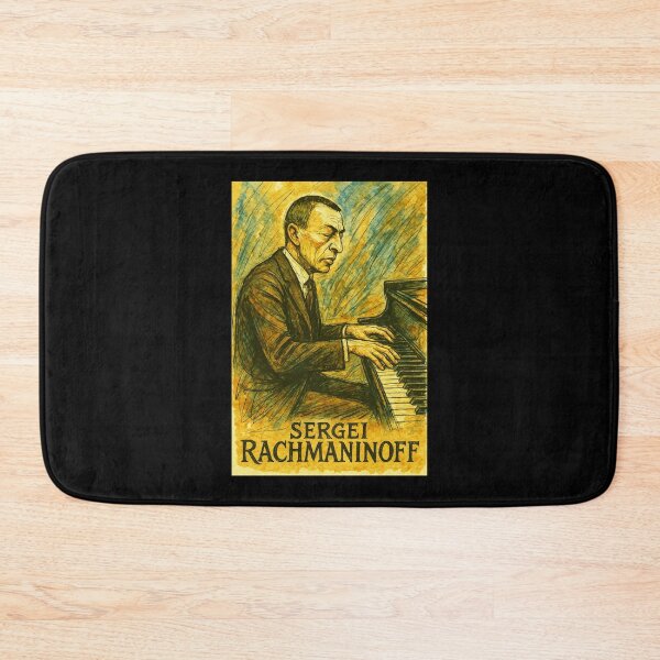 Item preview, Sergei Rachmaninoff Playing Piano designed and sold by Sarcastic designs.