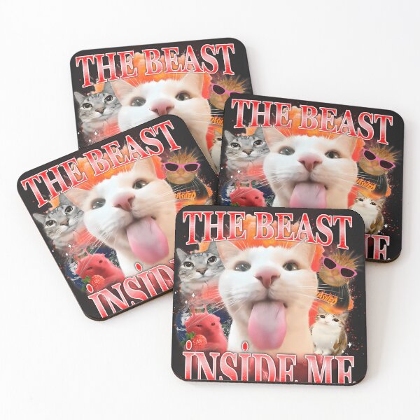 Item preview, The Beast Inside Me Meme Cat Unhinged designed and sold by rahmangm.
