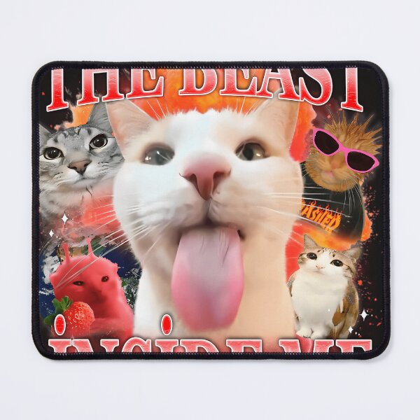 Item preview, The Beast Inside Me Meme Cat Unhinged designed and sold by rahmangm.