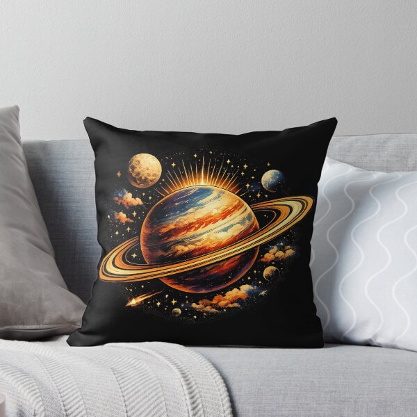 Item preview, Close-up of a majestic ringed exoplanet. designed and sold by Daily Quirk.
