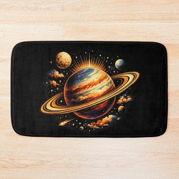 Item preview, Close-up of a majestic ringed exoplanet. designed and sold by Daily Quirk.