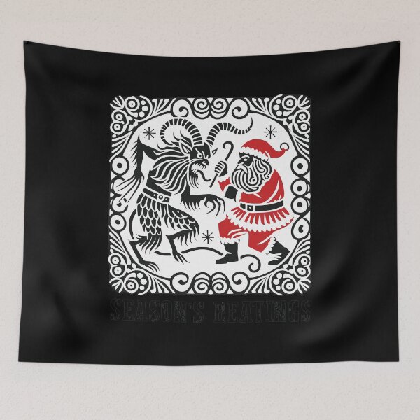 Item preview, Krampus vs Santa Holiday Beatings Festive Art designed and sold by EttieToy.