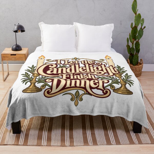 Item preview, Candlelight Finishes Dinner Ornate Letter Art designed and sold by Bikivuno.