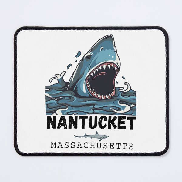 Item preview, Nantucket Massachusetts Shark Ocean Wave Art designed and sold by EttieToy.