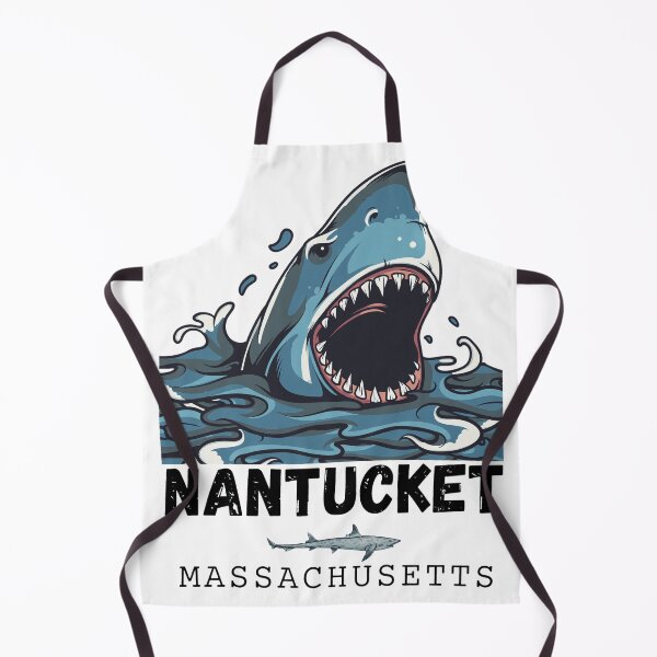 Item preview, Nantucket Massachusetts Shark Ocean Wave Art designed and sold by EttieToy.