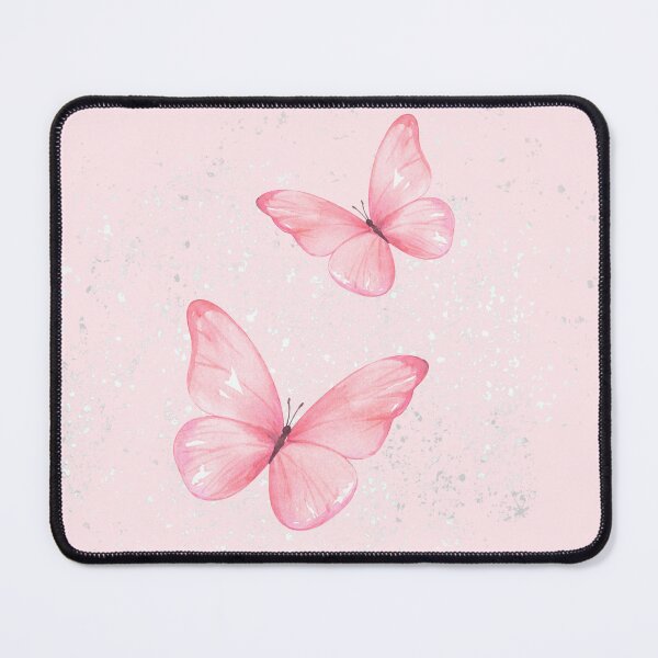 Item preview, Watercolor Pink Butterflies: Soft Pastel Pink and Sparkle Aesthetic Print designed and sold by Kat Designs Store.