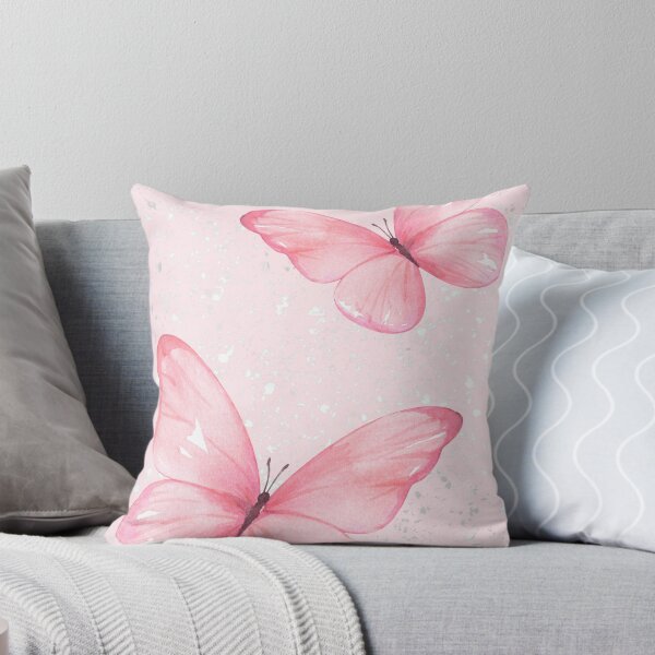 Item preview, Watercolor Pink Butterflies: Soft Pastel Pink and Sparkle Aesthetic Print designed and sold by Kat Designs Store.