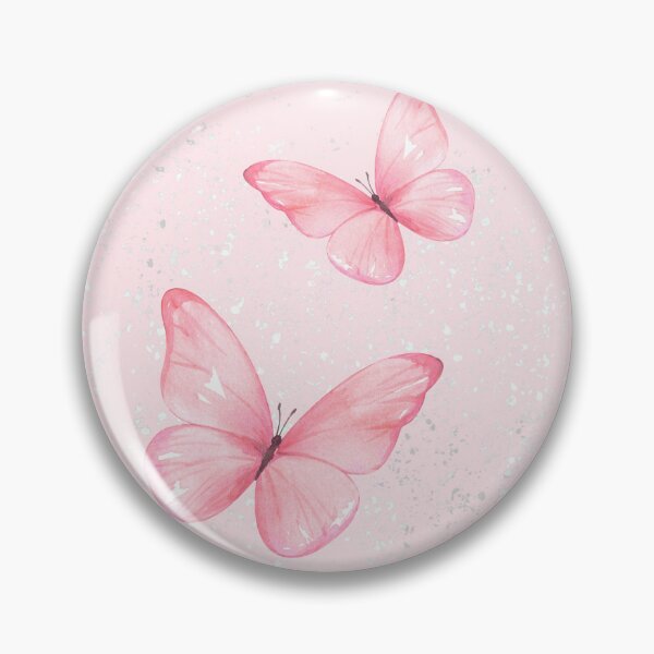 Item preview, Watercolor Pink Butterflies: Soft Pastel Pink and Sparkle Aesthetic Print designed and sold by Kat Designs Store.