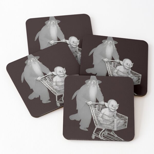 Item preview, Wizard Pushing Gollum In Shopping Cart  designed and sold by drawfreak.