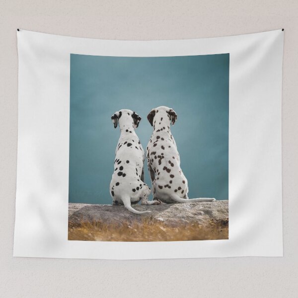 Item preview, Back View Portrait of Two Dalmatians Sitting designed and sold by VanGaldo.