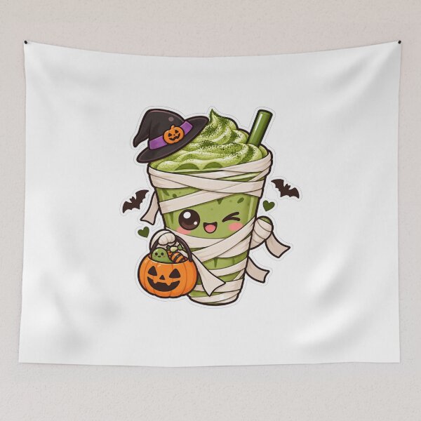 Item preview, Kawaii Mummy Matcha Halloween  designed and sold by thebest-2studio.