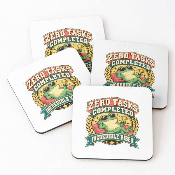 Item preview, Zero Tasks Completed Incredible Vibes Frog designed and sold by digital jitsu.