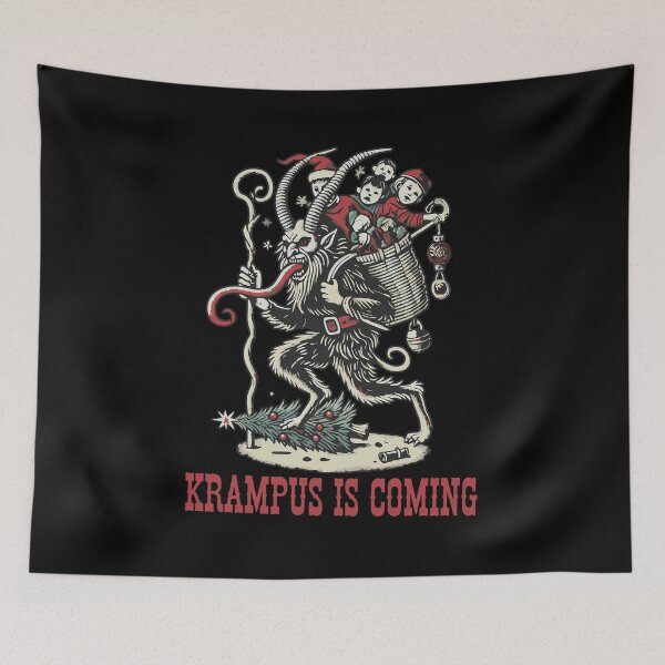 Item preview, Krampus Is Coming Dark Holiday Folklore Design designed and sold by RosemarieKelpin.