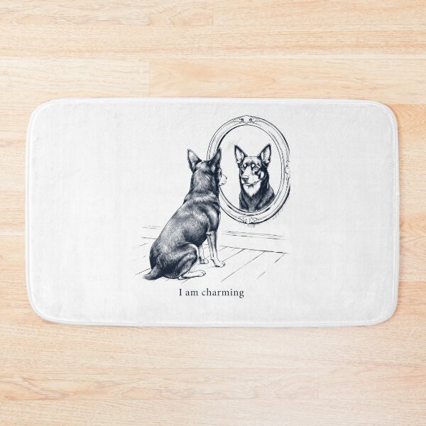 Item preview, Australian Kelpie I Am Charming Mirror Meme Dog Lover designed and sold by dian-rody-crest.