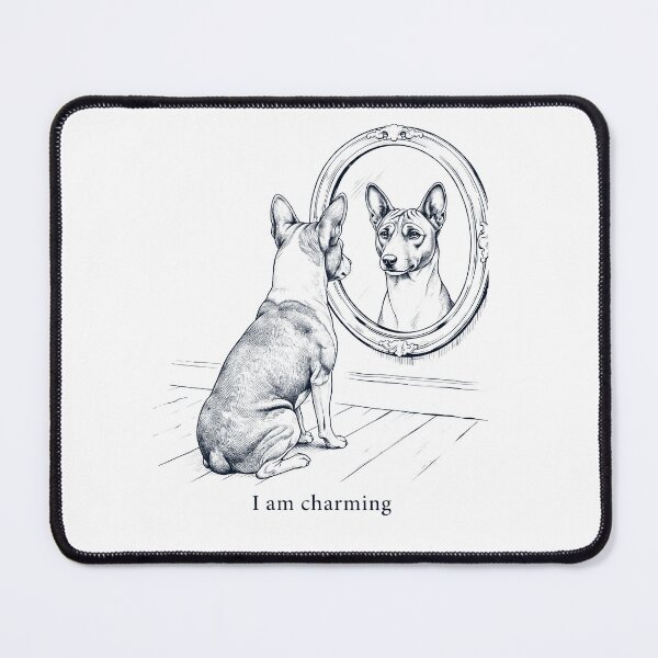 Item preview, Basenji I Am Charming Mirror Meme Dog Lover designed and sold by dian-rody-crest.