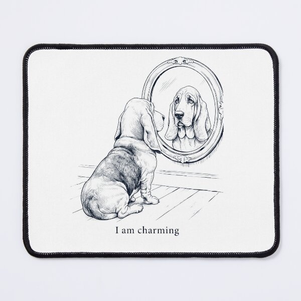 Item preview, Basset Hound I Am Charming Mirror Meme Dog Lover designed and sold by dian-rody-crest.
