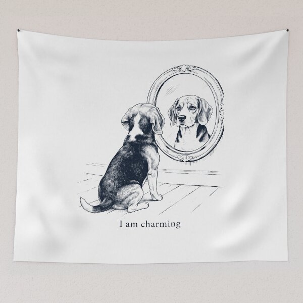 Item preview, Beagle I Am Charming Mirror Meme Dog Lover designed and sold by dian-rody-crest.