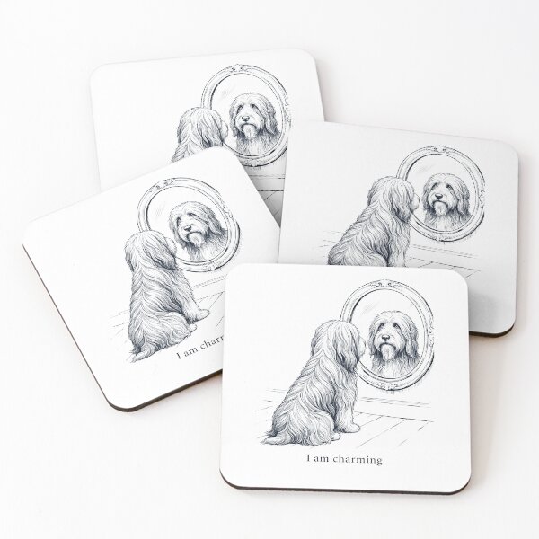 Item preview, Bearded Collie I Am Charming Mirror Meme Dog Lover designed and sold by dian-rody-crest.