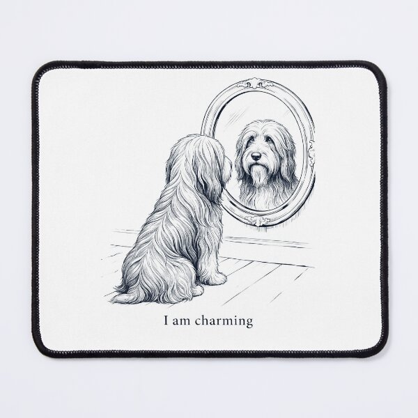 Item preview, Bearded Collie I Am Charming Mirror Meme Dog Lover designed and sold by dian-rody-crest.