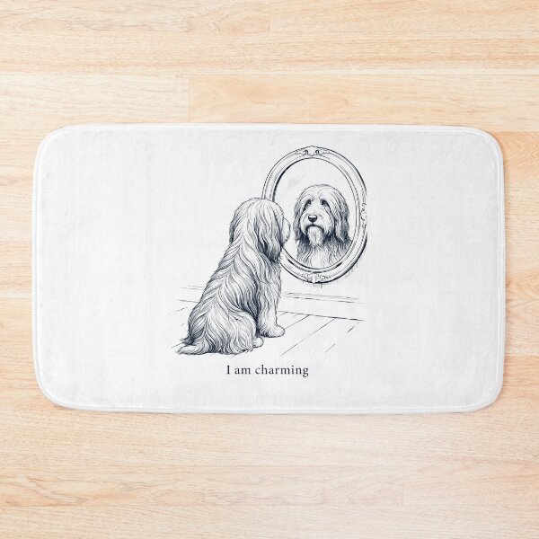 Item preview, Bearded Collie I Am Charming Mirror Meme Dog Lover designed and sold by dian-rody-crest.