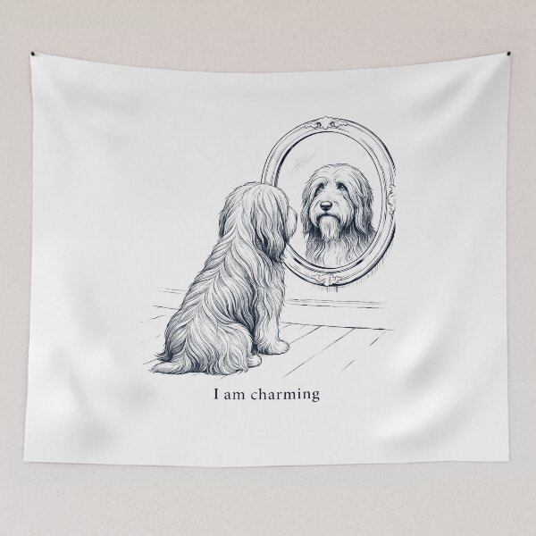 Item preview, Bearded Collie I Am Charming Mirror Meme Dog Lover designed and sold by dian-rody-crest.
