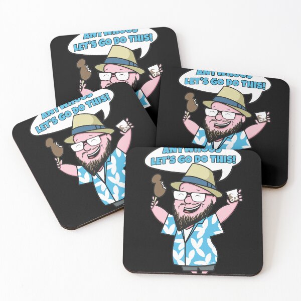 Item preview, Lets Go Do This Fun Cartoon Man With Fried Chicken Drink designed and sold by RosemarieKelpin.