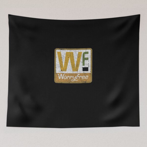 Item preview, Worry Free Retro Distressed Typography Sign designed and sold by RaylenLinden.