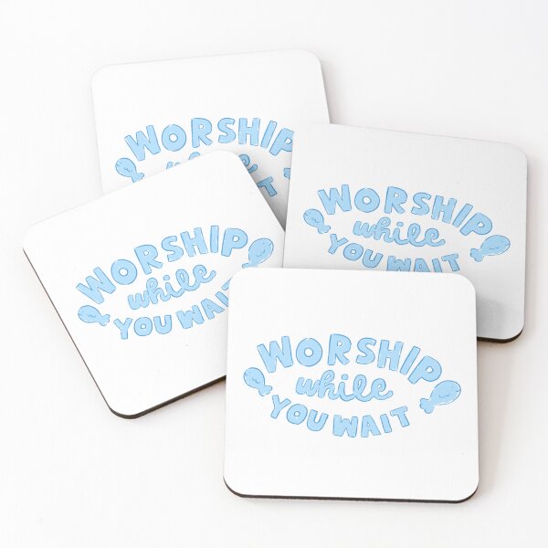 Item preview, Worship While You wait Blue Fishes designed and sold by Shop.Megwilliams.