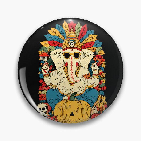 Item preview, Cool Elephant Halloween Archway Feather Blessing Pumpkin Pop Art designed and sold by PANNARUK THAILAND.