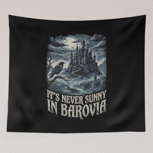 Item preview, Never Sunny In Barovia Gothic Castle Raven Art designed and sold by RosemarieKelpin.