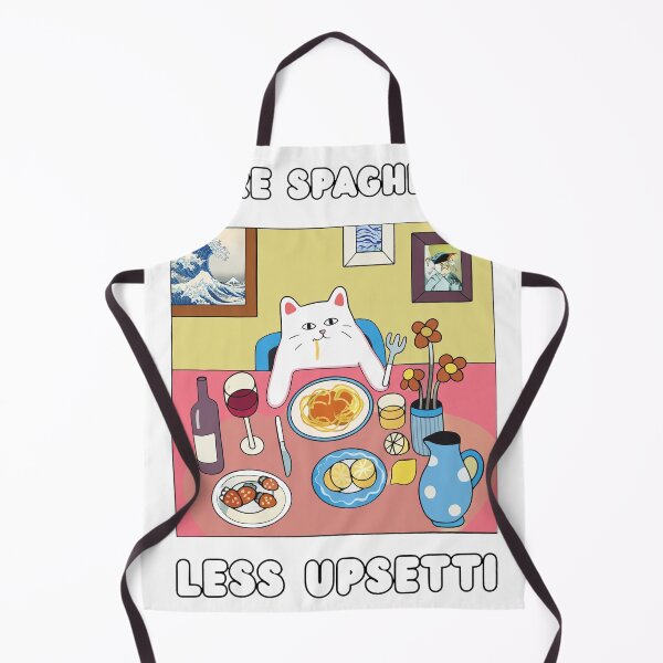 Item preview, More Spaghetti Less Upsettti Cat Dining Art designed and sold by RosemarieKelpin.