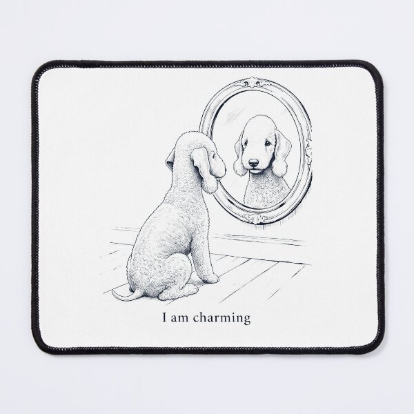 Item preview, Bedlington Terrier I Am Charming Mirror Meme Dog Lover designed and sold by dian-rody-crest.
