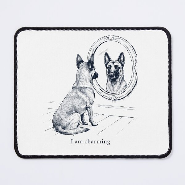 Item preview, Belgian Malinois I Am Charming Mirror Meme Dog Lover designed and sold by dian-rody-crest.