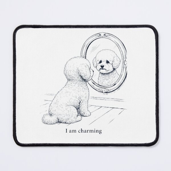 Item preview, Bichon Frise I Am Charming Mirror Meme Dog Lover designed and sold by dian-rody-crest.